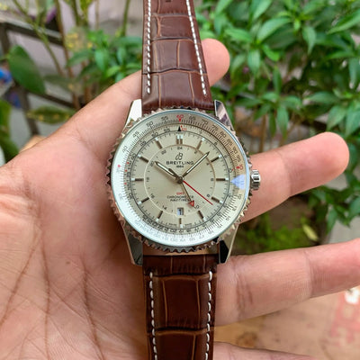 Breitling Navitimer GMT Automatic Brown Leather