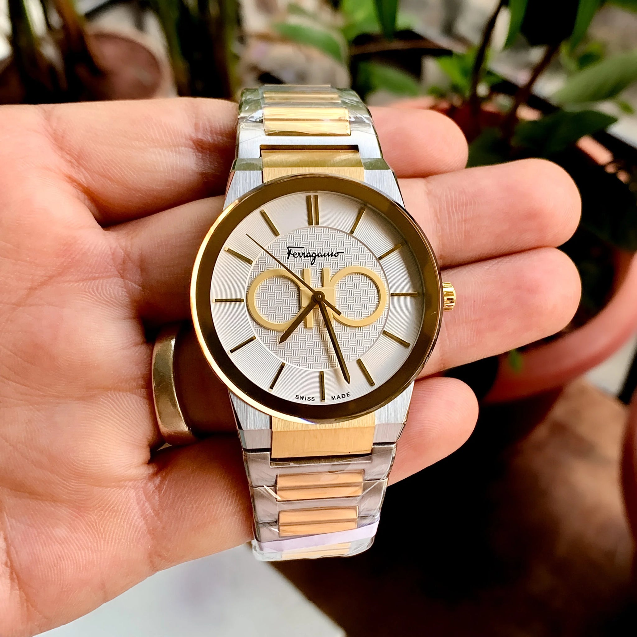 Ferragamo Sapphire Chronographs SFME Two-Tone WD