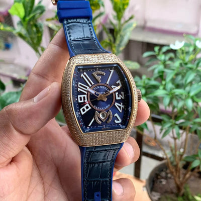 Franck Muller 18k Yatching Blue Diamond Edition