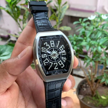 Franck Muller Crazy Hour Vanguard Silver Black