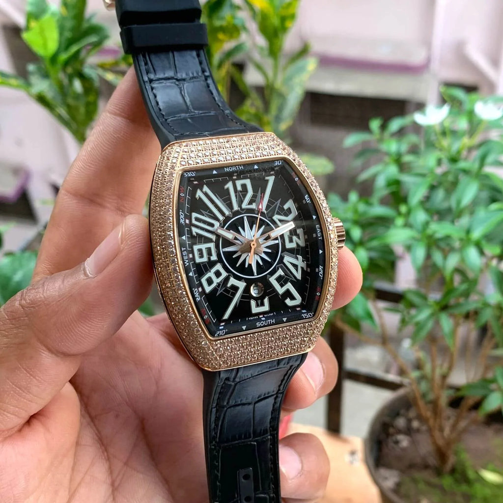 Franck Muller Vanguard V45 Black Diamond Bezel Automatic