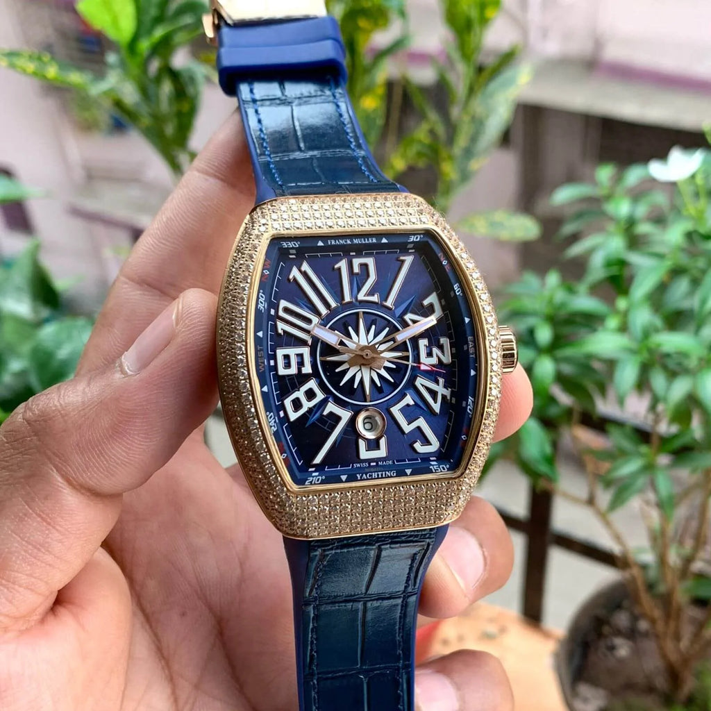 Franck Muller Vanguard V45 Blue Diamond Bezel Automatic