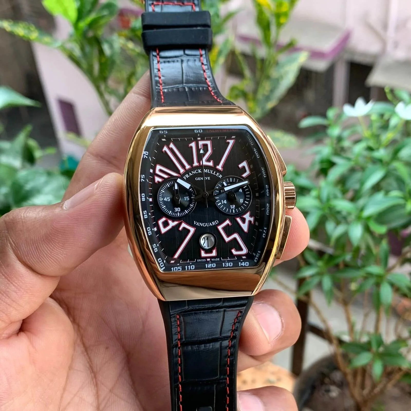 Franck Muller Yachting Chrono Black-RG Quartz