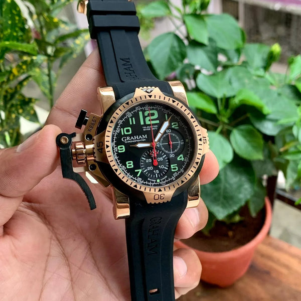 Graham Chronofighter Black-RG Edition 44MM Quartz