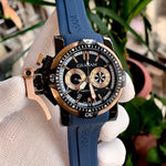 Graham Chronofighter Oversize Blue-RG Quartz