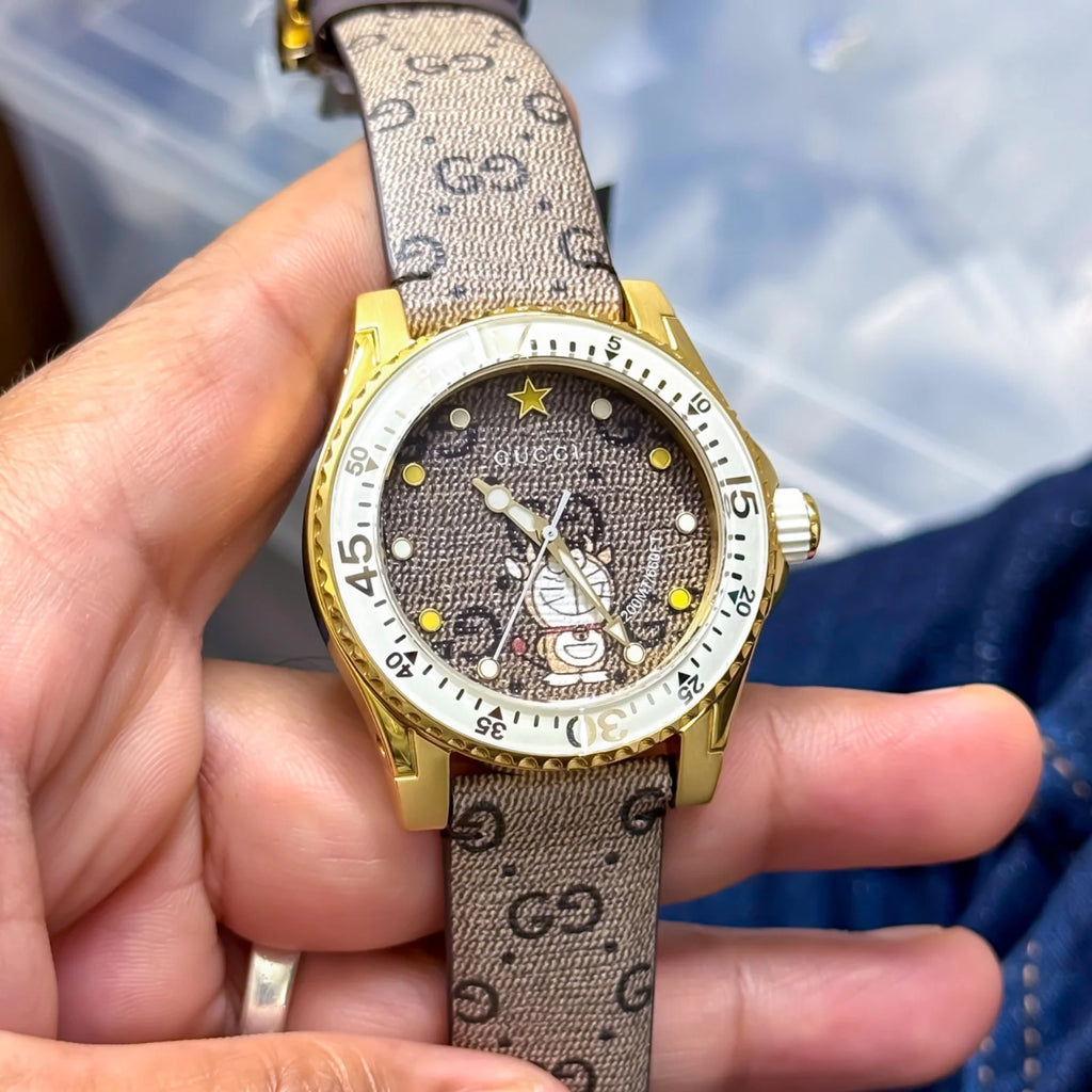 Gucci Dive Doreman Brown Gold YA136334