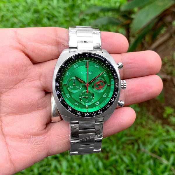 Gucci Interlocking 41MM Green Quartz