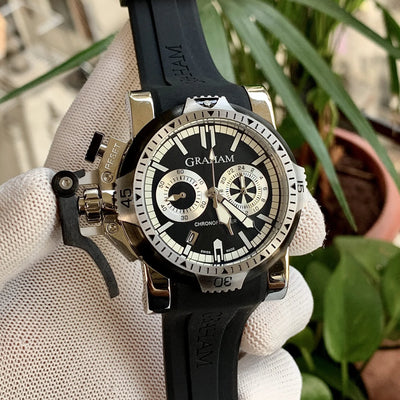 Graham Chronofighter Black-Silver Quartz