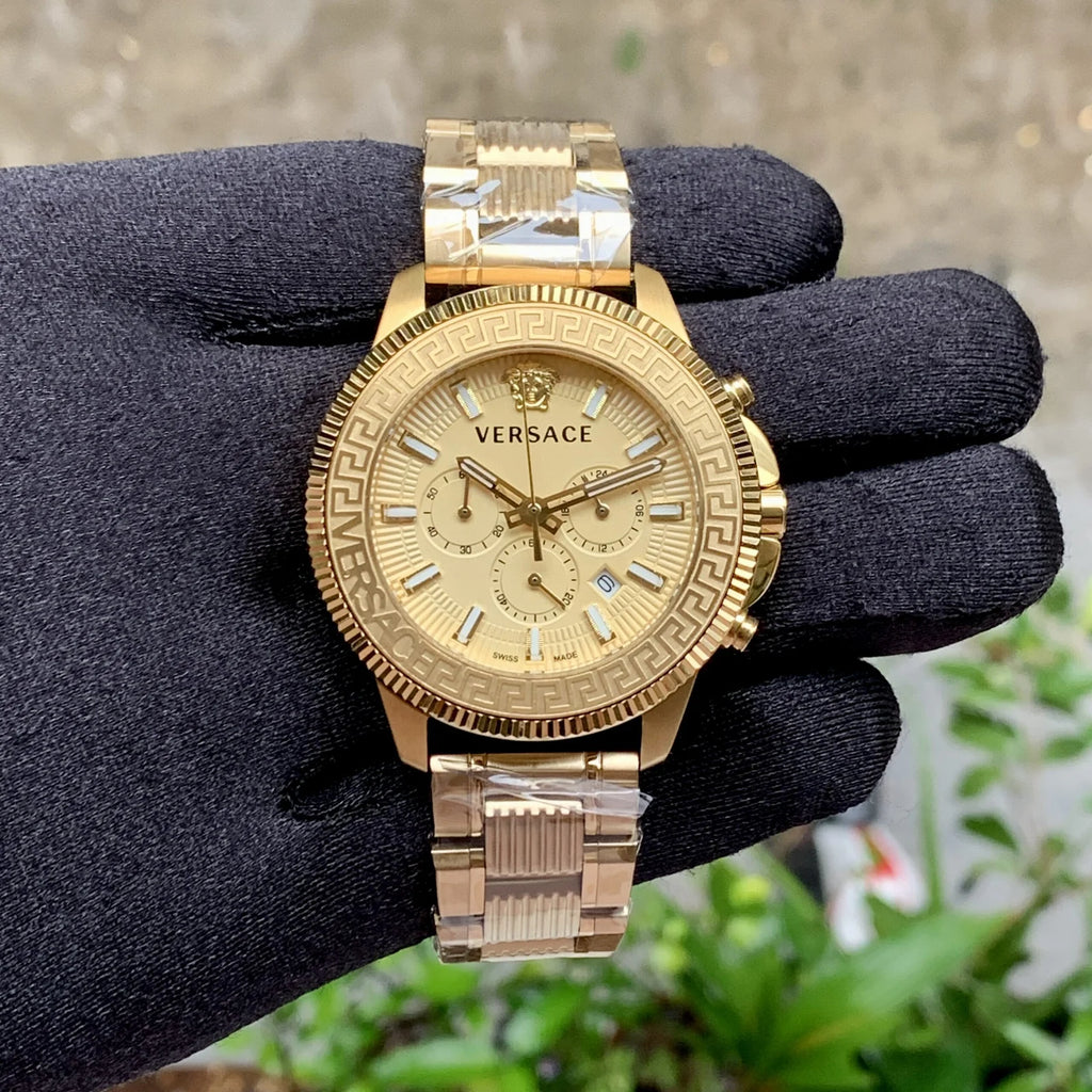 Versace Greca Action Chronograph Full Gold
