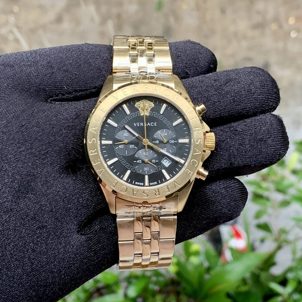 Versace Chronograph Signature Black Dial