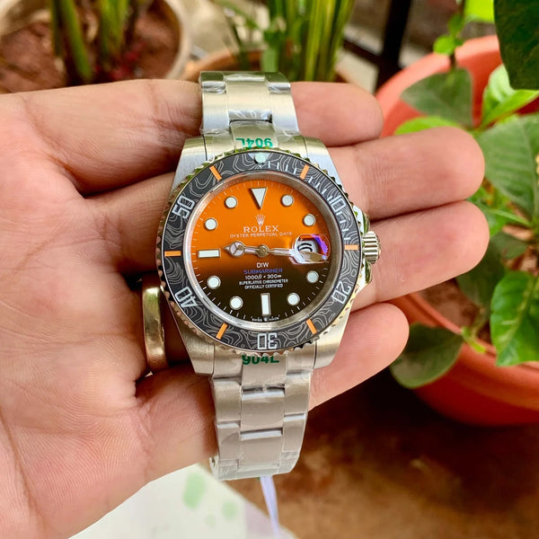 Rolex Submariner Orange Dial DiW Semi Swiss