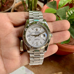 Rolex Day-Date Meteorite Dial Fluted Semi Swiss