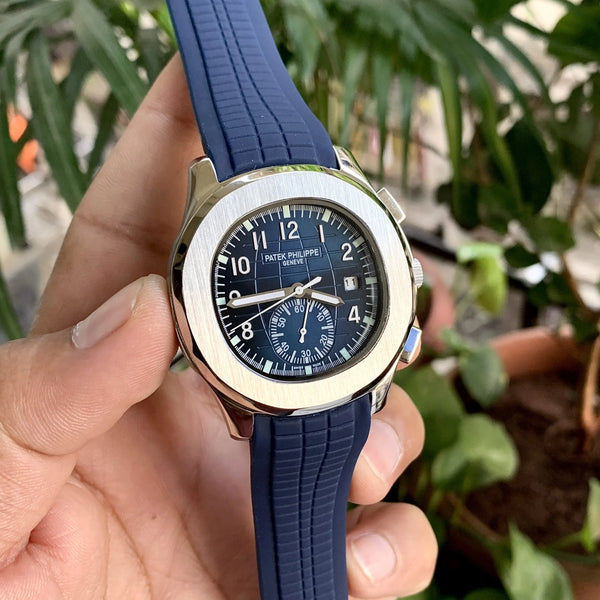 Patek Philippe Aqua Blue Silver bEzel