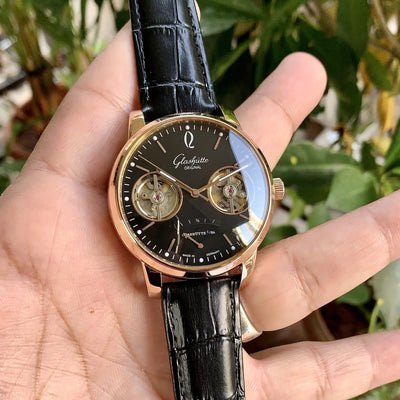 Glashutte Senator Dual Tourbillion Black