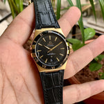 Omega Constellation Co-Axial Auto Black Gold Case