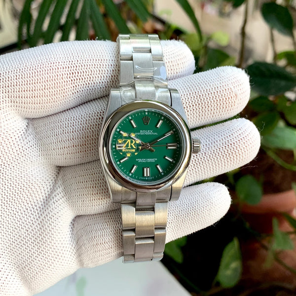 Rolex Oyster Perpetual Green Dial Ladies