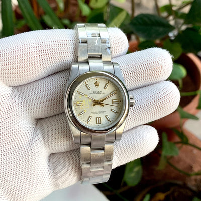 Rolex Oyster Perpetual White Dial Ladies