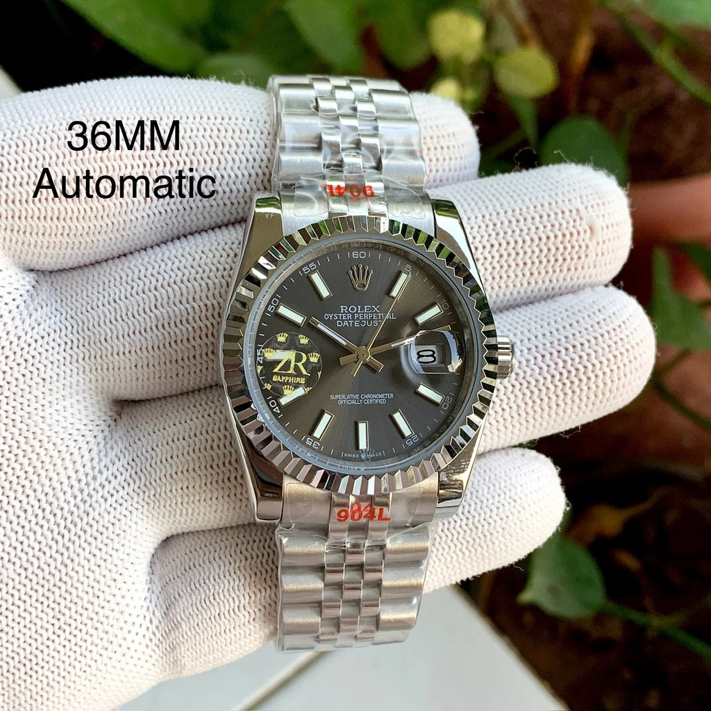 Rolex DateJust Silver Jubilee Chain 36MM Ladies