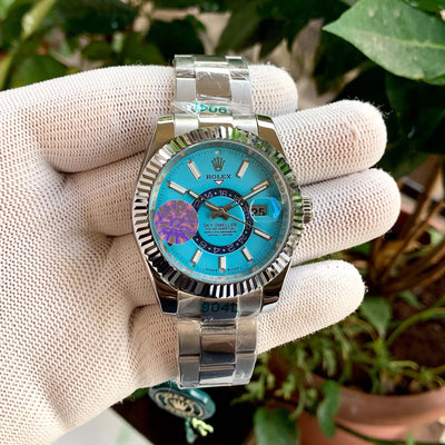 Rolex Sky-Dweller Tiffany Dial Fluted Bezel