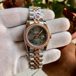 Rolex DateJust Two-Tone Roman Figure Diamond Bezel
