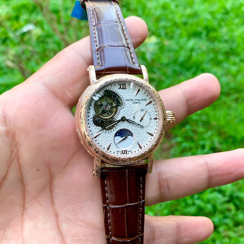 Patek Philippe Geneve Engraved Edition Brown