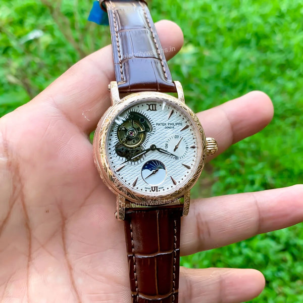 Patek Philippe Geneve Engraved Edition Brown