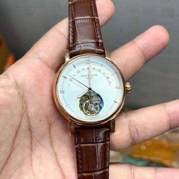 Patek Philippe Nautilus Tourbillon Brown Strap Auto