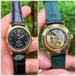 Rolex 1908 Gold-Black Leather Semi Eta Automatic