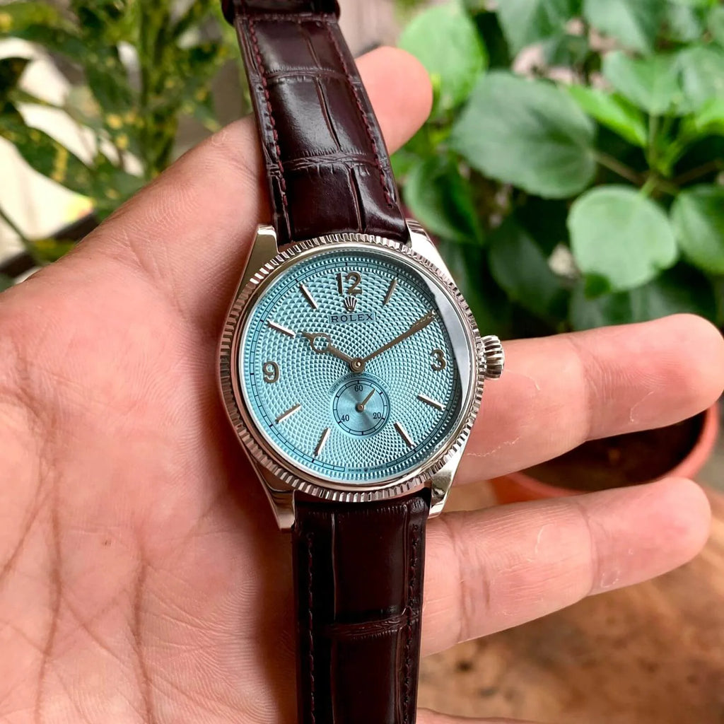 Rolex 1908 Ice Blue Leather Automatic
