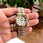 Rolex DateJust Jubilee White Dial Gold Ladies