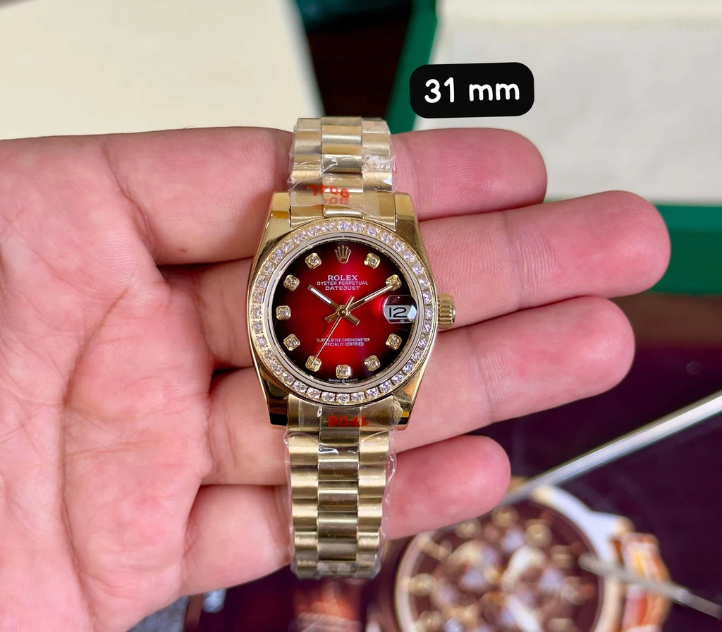 Rolex DateJust RoseGold Diamond Bezel 31MM Ladies