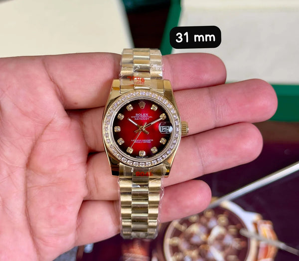 Rolex DateJust RoseGold Diamond Bezel 31MM Ladies