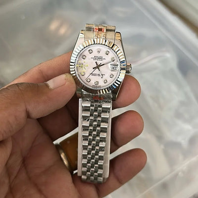 Rolex DateJust Silver Diamond Figure 31MM Ladies
