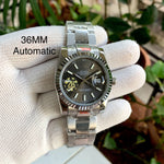 Rolex DateJust Silver Oyster Chain 36MM Ladies