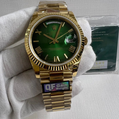 Rolex Day-Date Green Ombre Gold 1:1 Super Clone Replica