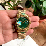 Rolex DayDate Gold Dark Green Roman Dial Yz