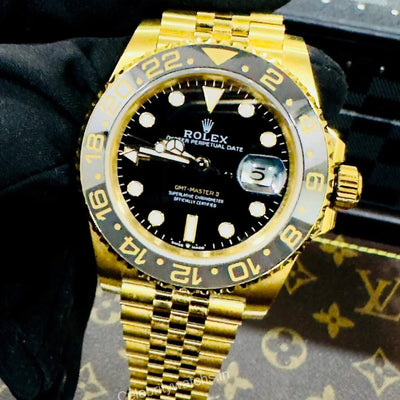 Rolex GMT Master II Yellow Gold 3285 Jubilee 126718 Swiss