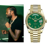 Rolex DayDate Gold Dark Green Roman Dial Yz