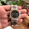 Bell & Ross BR-05 Chronograph Black Silver ثنائي اللون كوارتز