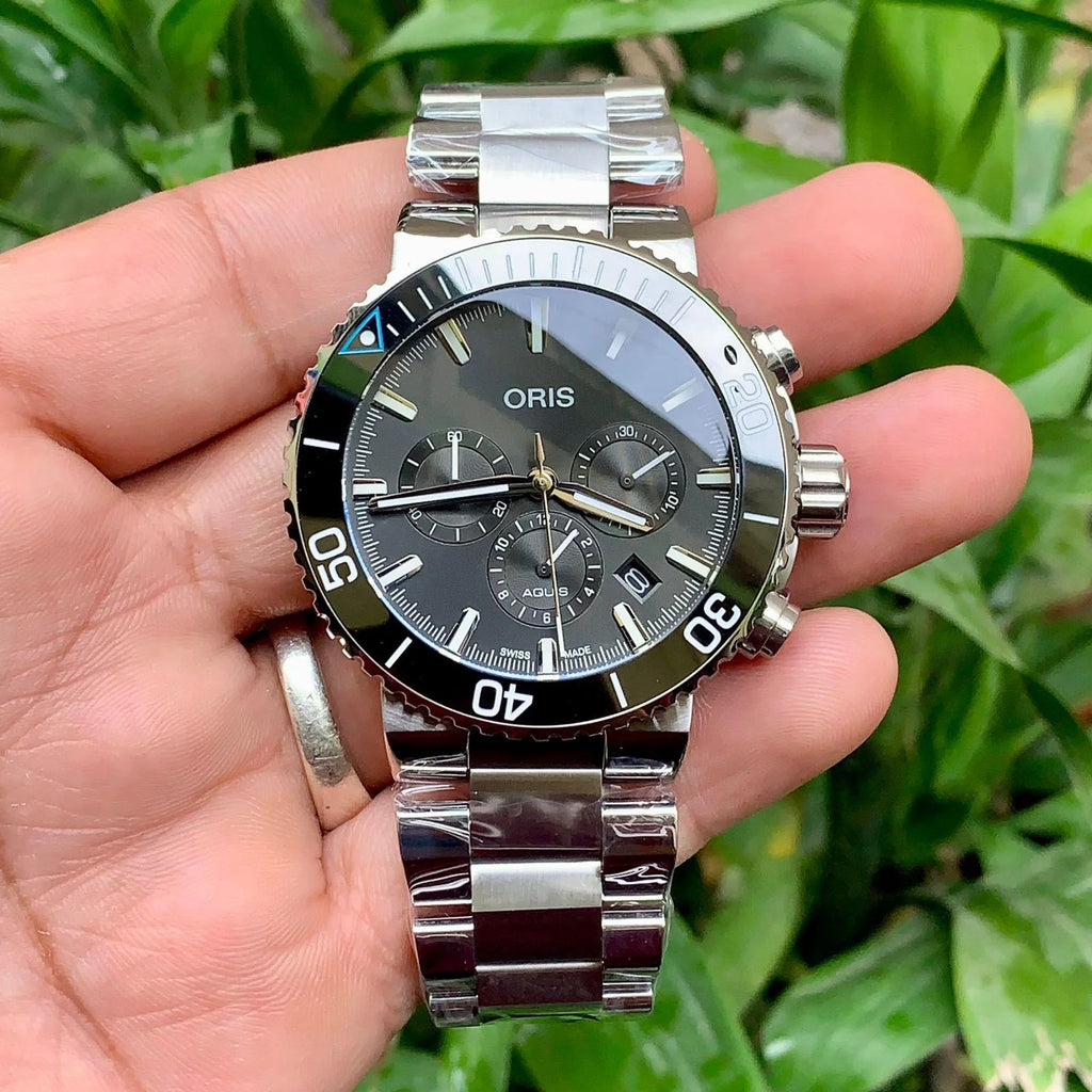 Oris Chronograph Aquis Silver