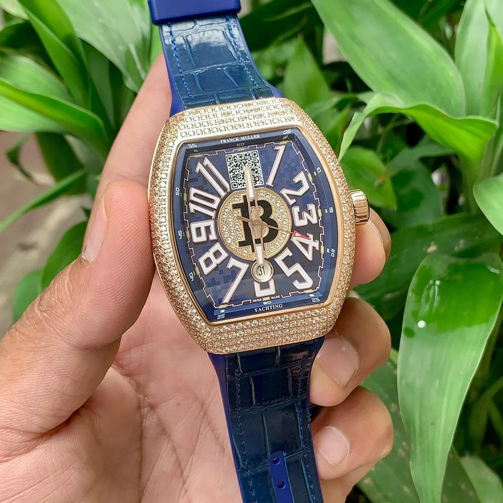 Franck Muller Yatching Encrypto Diamond Blue RG