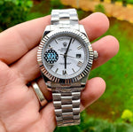 Rolex Daydate White Silver