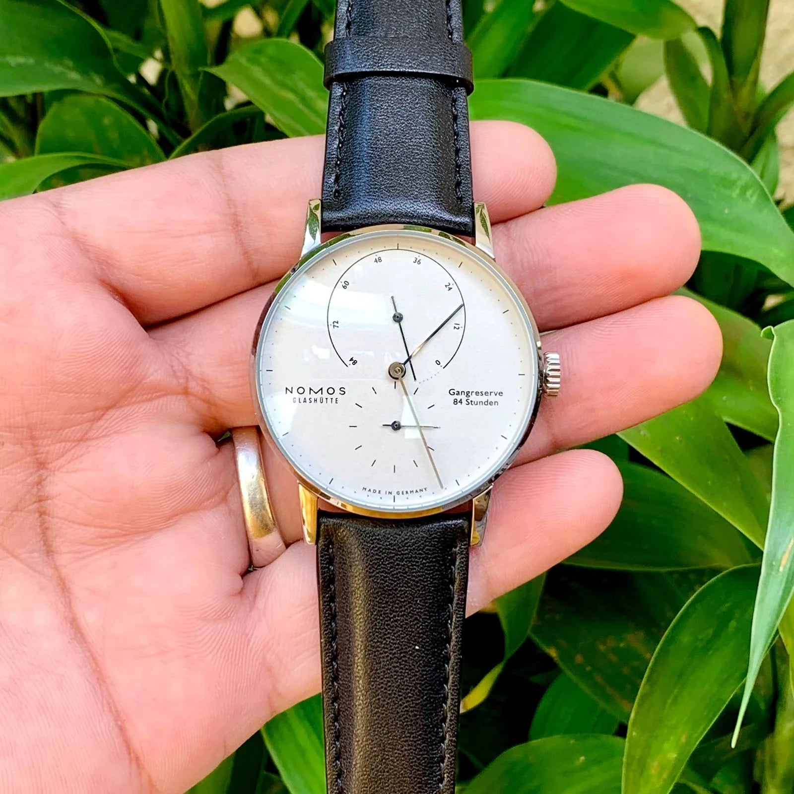 Nomos Lamba 39 Silver Without Date