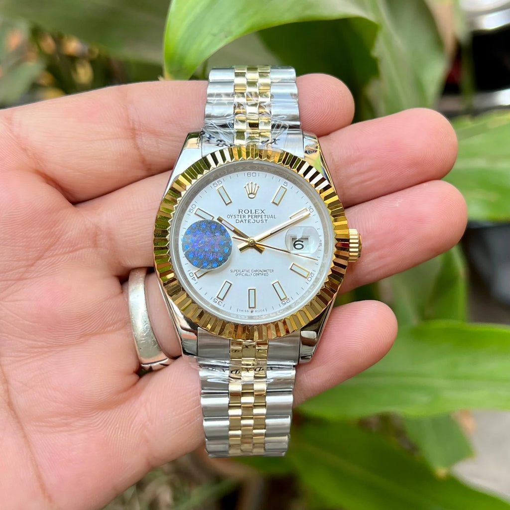 Rolex Date Just Jubilee Fluted Bezel 2Tone