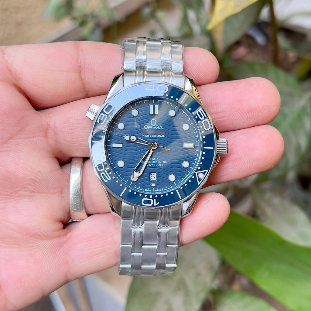 Omega Seamaster Diver 300M Co Axial Chronometer Blue Dial