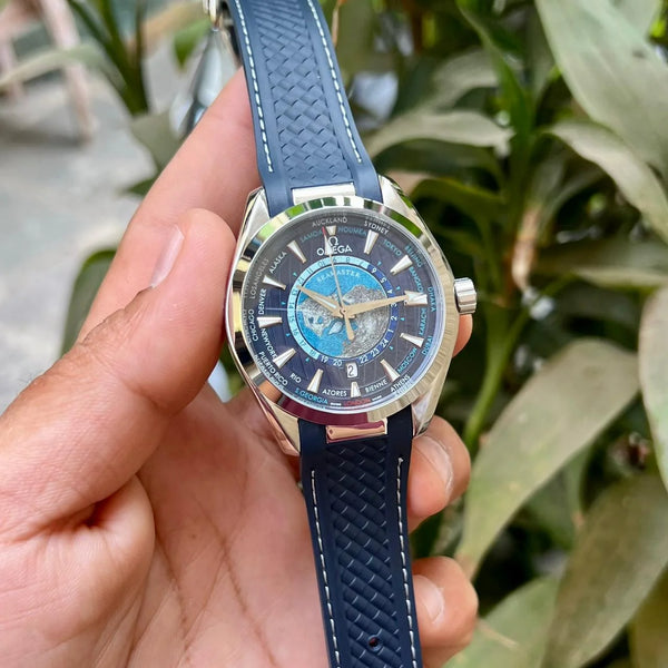 OMEGA Seamaster Aqua Tera World Time Blue
