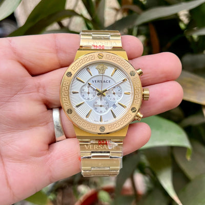 Versace Greca Chronograph VEZ White Dial