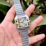 Cartier D’Santos Skeleton Silver White