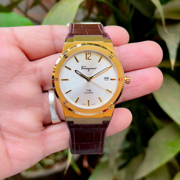 Ferragamo F-80 Classic White Leather