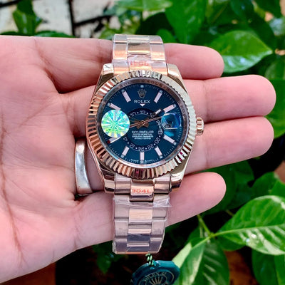 Rolex Sky-Dweller Oyster Chain Blue Dial RG